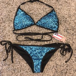 BRAND NEW SEQUIN BIKINI!! WITH TAGS!!